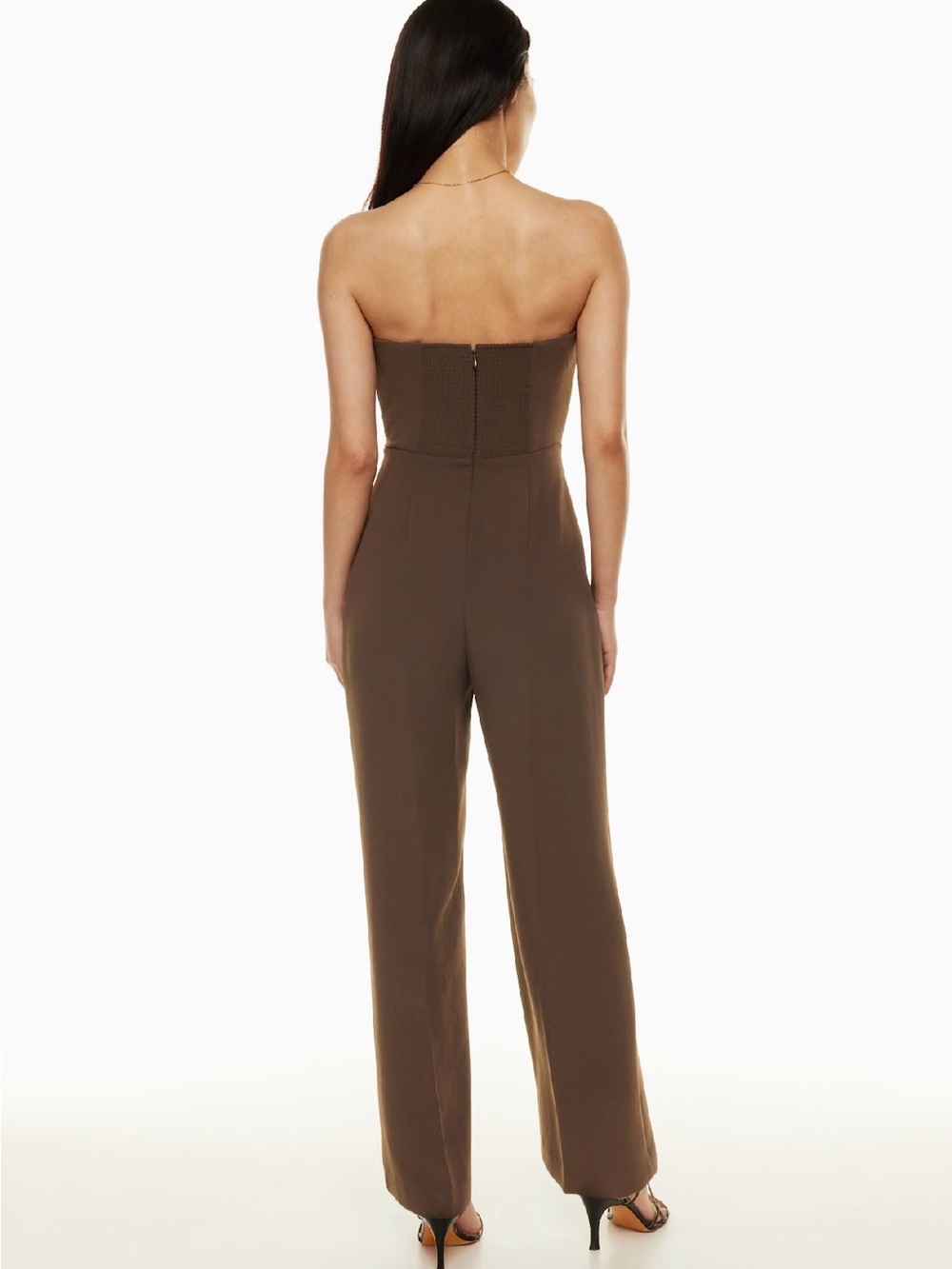 Aritzia Wilfred Endless Jumpsuit Crepette Size 6, Rich Mocha Brown - Picture 2 of 8